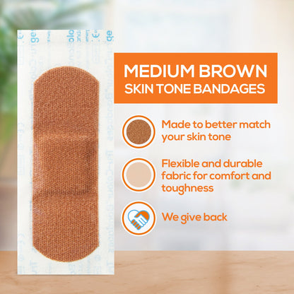 TruColour® Brown Adhesive Strip, 1 x 3 Inch