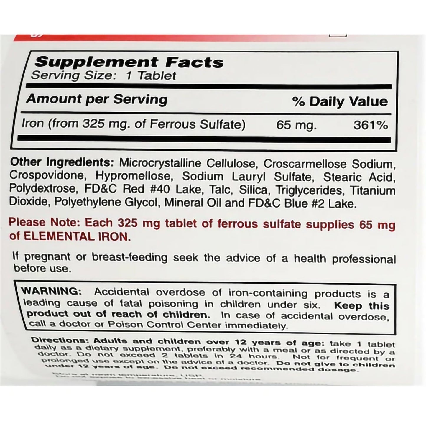 Major® FeroSul® Iron Mineral Supplement