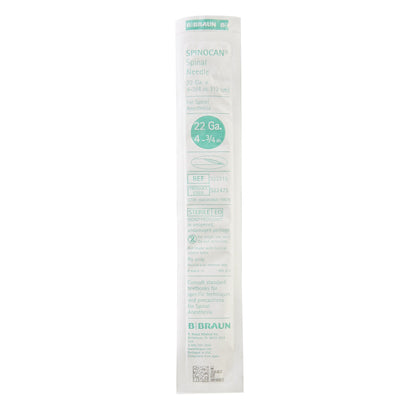 Spinal Needle Spinocan® Quincke Style 22 Gauge 4-3/4 Inch Sterile