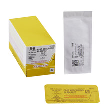 Ethicon 1915G Fast Absorbing Gut Plain Gut PC-1 3/8 Circle Precision Conventional Cutting Needle Size 5-0 Monofilament