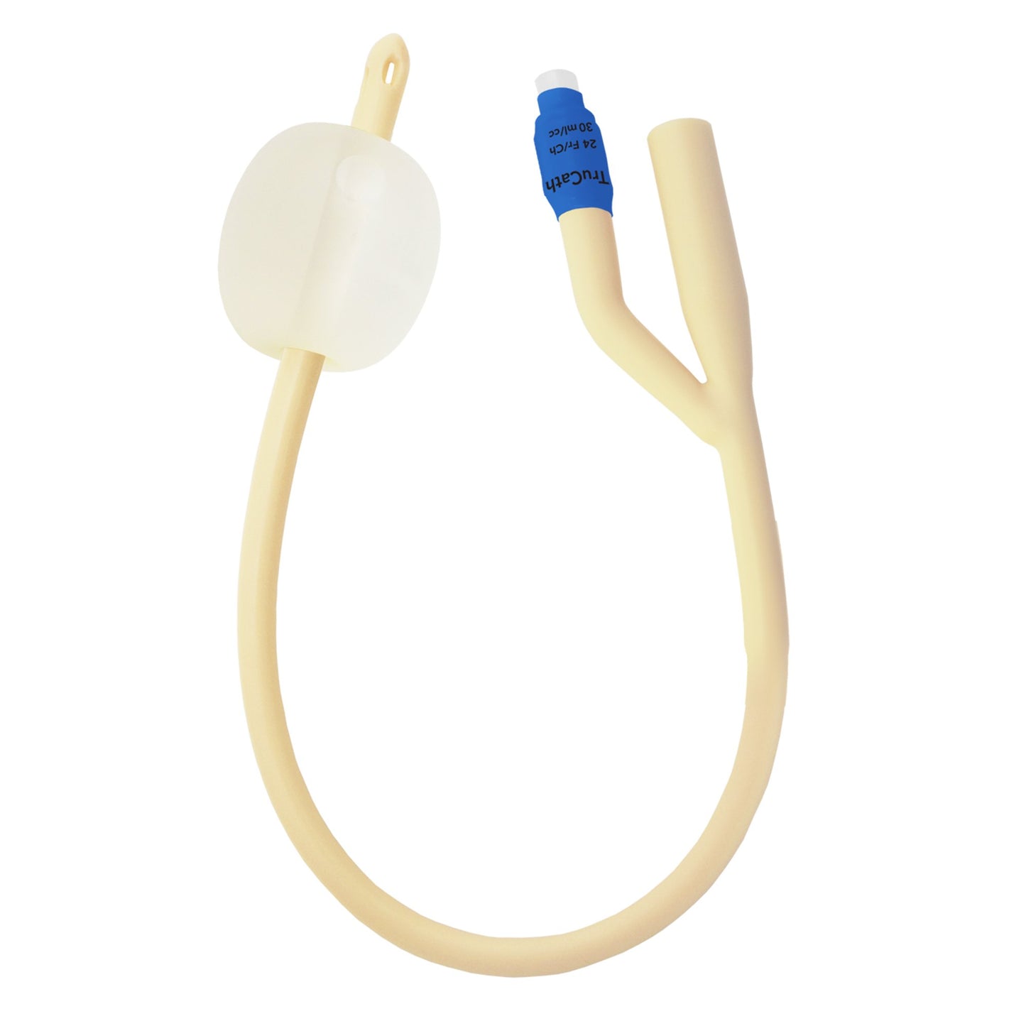 Foley Catheter TruCath® 2-Way Standard Tip 30 mL Balloon 24 Fr. Silicone Elastomer Coated Latex