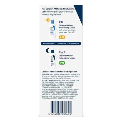 Facial Moisturizer CeraVe® PM 3 oz. Pump Bottle Unscented Lotion