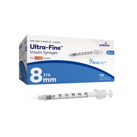 embecta 328440 Ultra-Fine Insulin Syringe with Needle