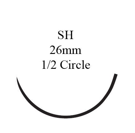 Ethicon X833H Ethibond Excel Polyester Nonabsorbable Suture with Needle, Taper Point Braided