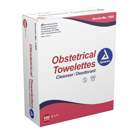 Dynarex 1302 Scented Obstetrical Towelettes, Individual Packets