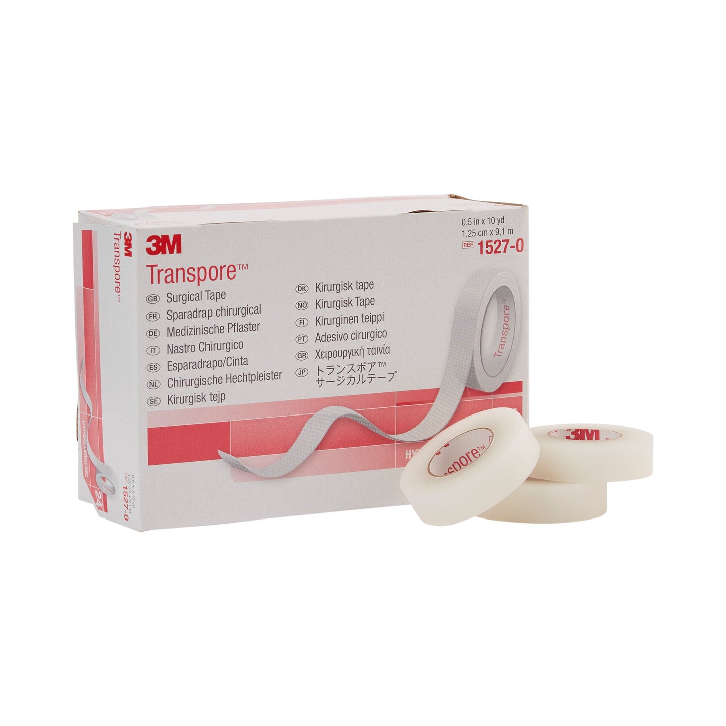 3M Transpore Plastic Medical Tape, 1/2 Inch x 10 Yard, Transparent by Solventum Corporation product image - view 3