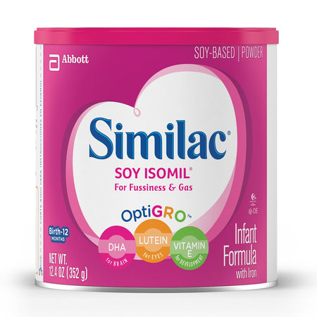 Abbott Nutrition 55963 Similac Soy Isomil For Fussiness and Gas Powder Infant Formula, 12.4-ounce can