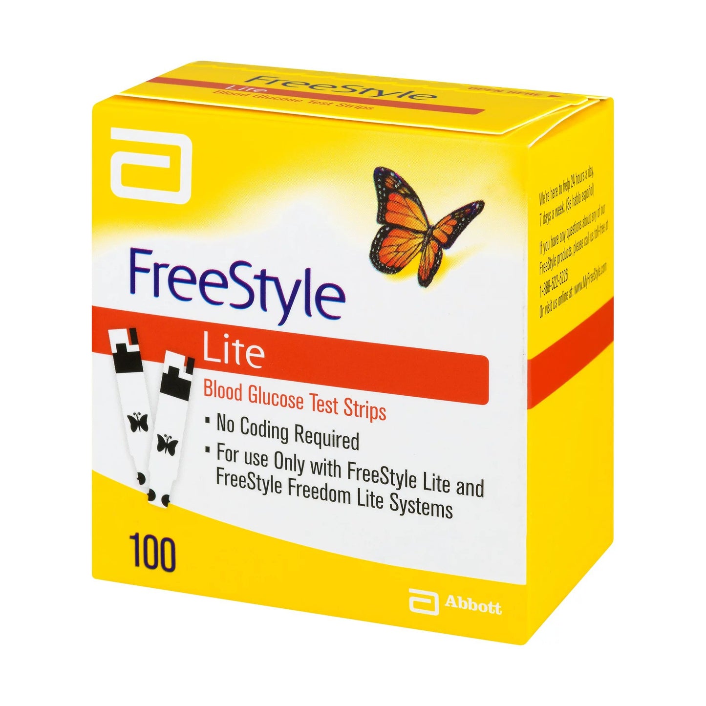 Blood Glucose Test Strips FreeStyle Lite® 100 Strips per Pack