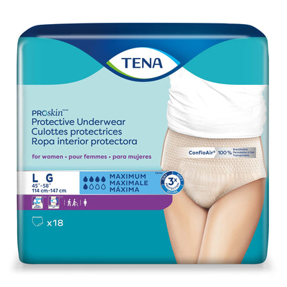 Tena® ProSkin™ Maximum Absorbent Underwear for Women, Large
