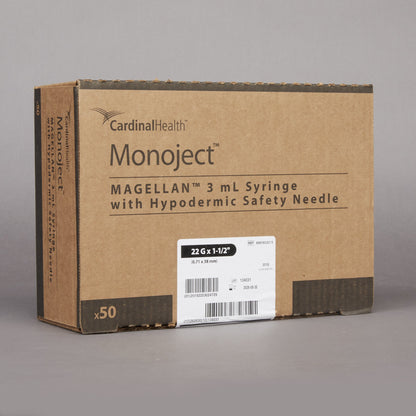 Magellan™ Syringe with Hypodermic Needle, 22 Gauge, 1-1/2 Inch Needle Length