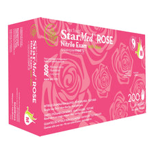StarMed® Rose Nitrile Exam Glove, Medium, Pink