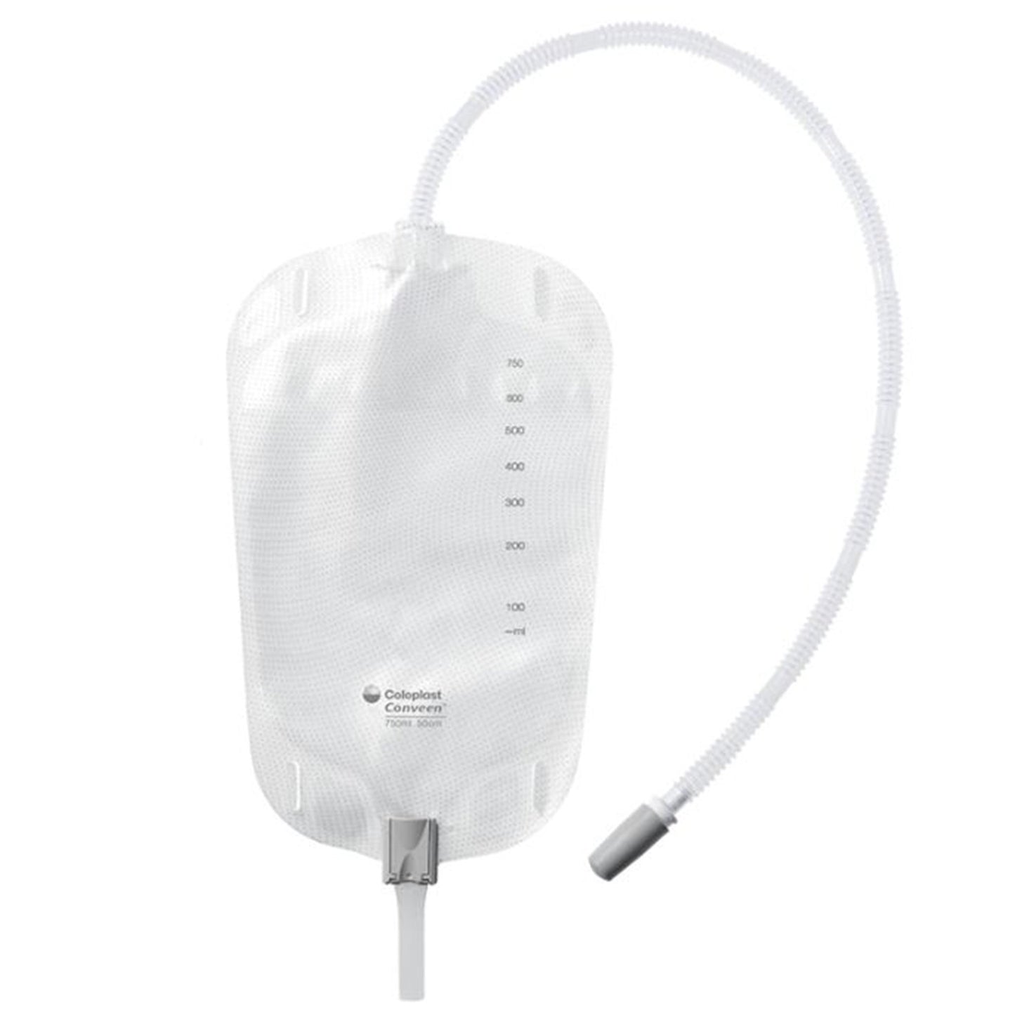 Conveen® Urinary Leg Bag, Anti-Reflux and Clamp Valve, 500mL, Vinyl/Flocked