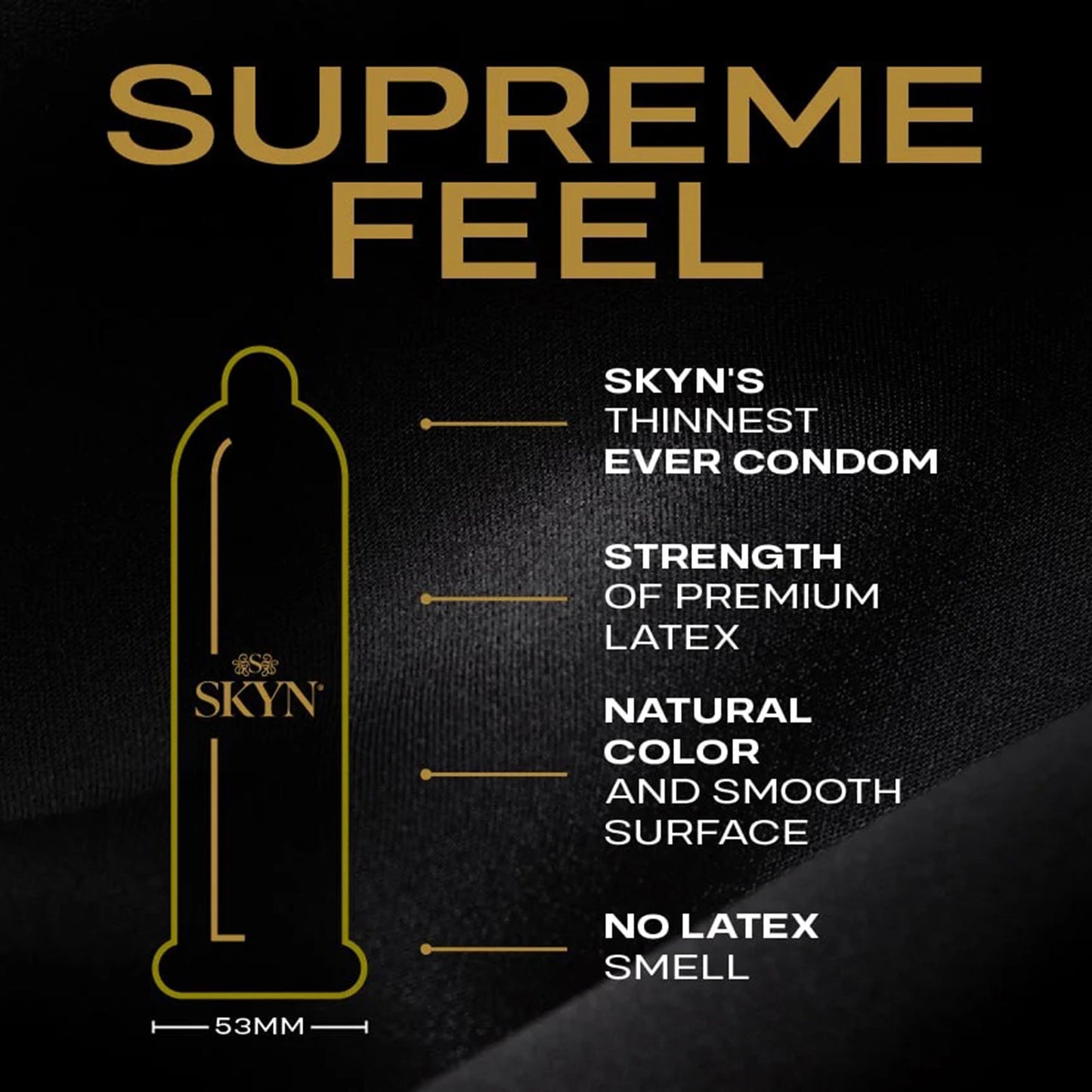 Condom SKYN® Supreme Lubricated One Size Fits Most 30 Per Box