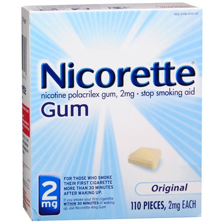 Glaxo Consumer Products 135015707 Nicorette Stop Smoking Aid Gum 2 mg Original