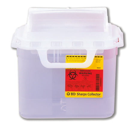 BD 305444 Sharps Container 5.4 Quart Horizontal Entry Pearl