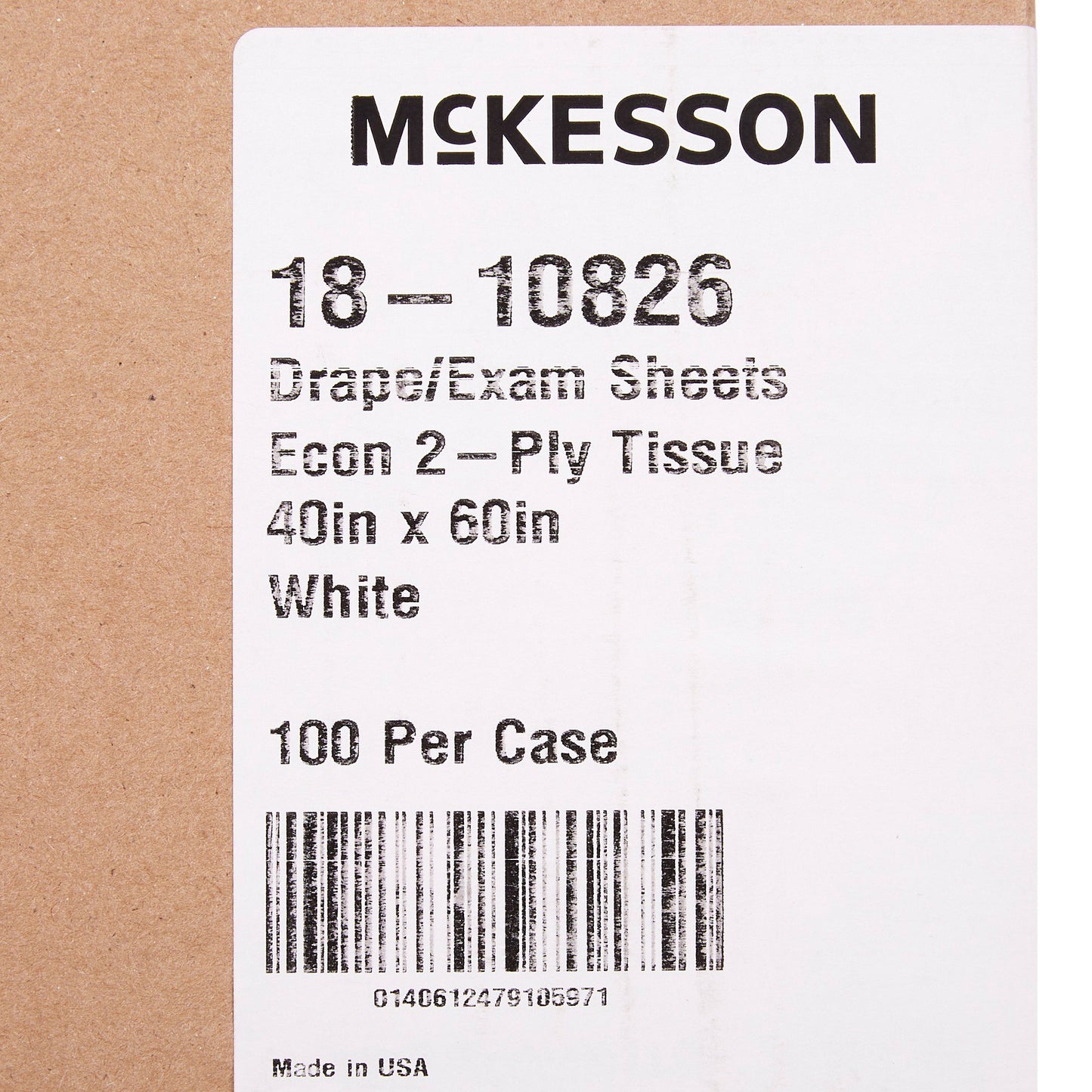 McKesson Nonsterile Physical Exam Drape, 40 x 60 Inch