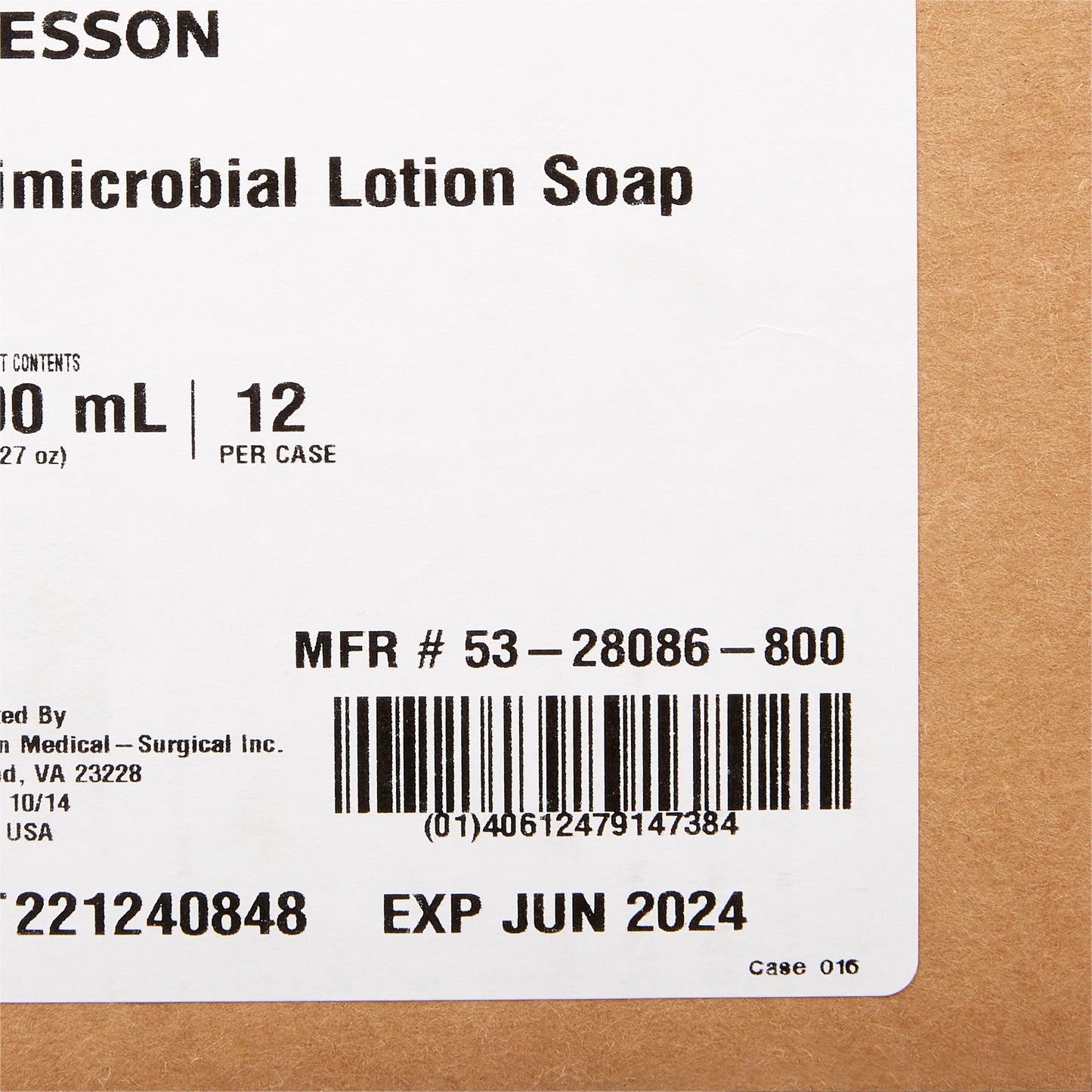 McKesson Antimicrobial Lotion Soap, Herbal Scent, 800 mL, Dispenser Refill Bag