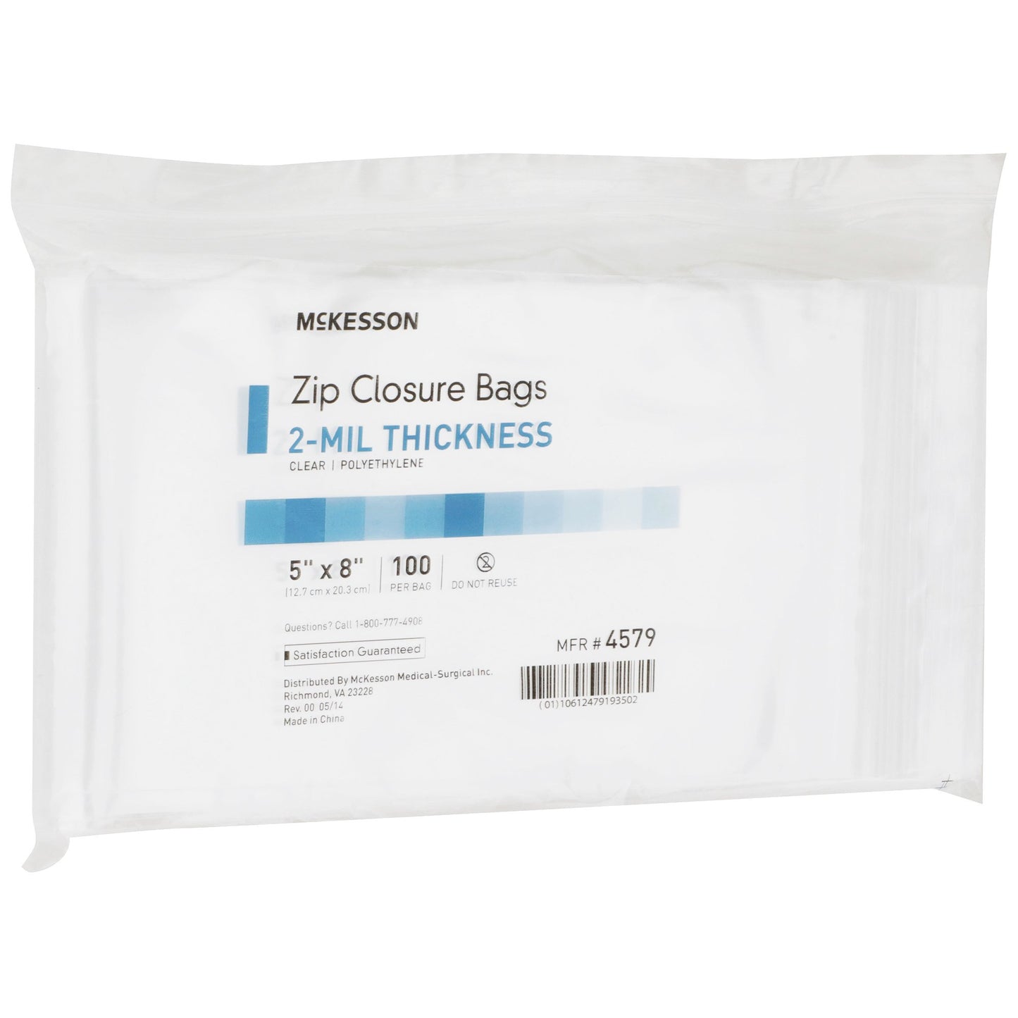 McKesson Zip Closure Bag, 5 x 8 Inch