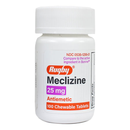 Major Pharmaceuticals 536129901 Rugby Meclizine Chewable Tablets