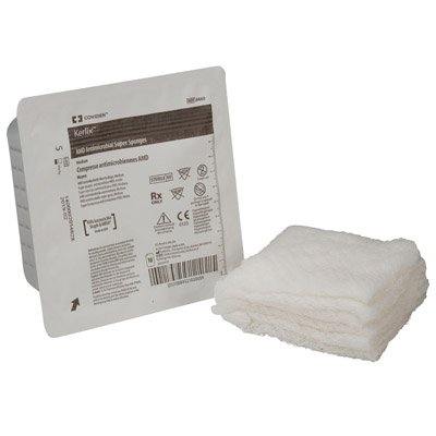 Cardinal 6662 Kerlix AMD Sterile Antimicrobial Gauze Sponge, 6 x 6-3/4 Inch, 6-Ply