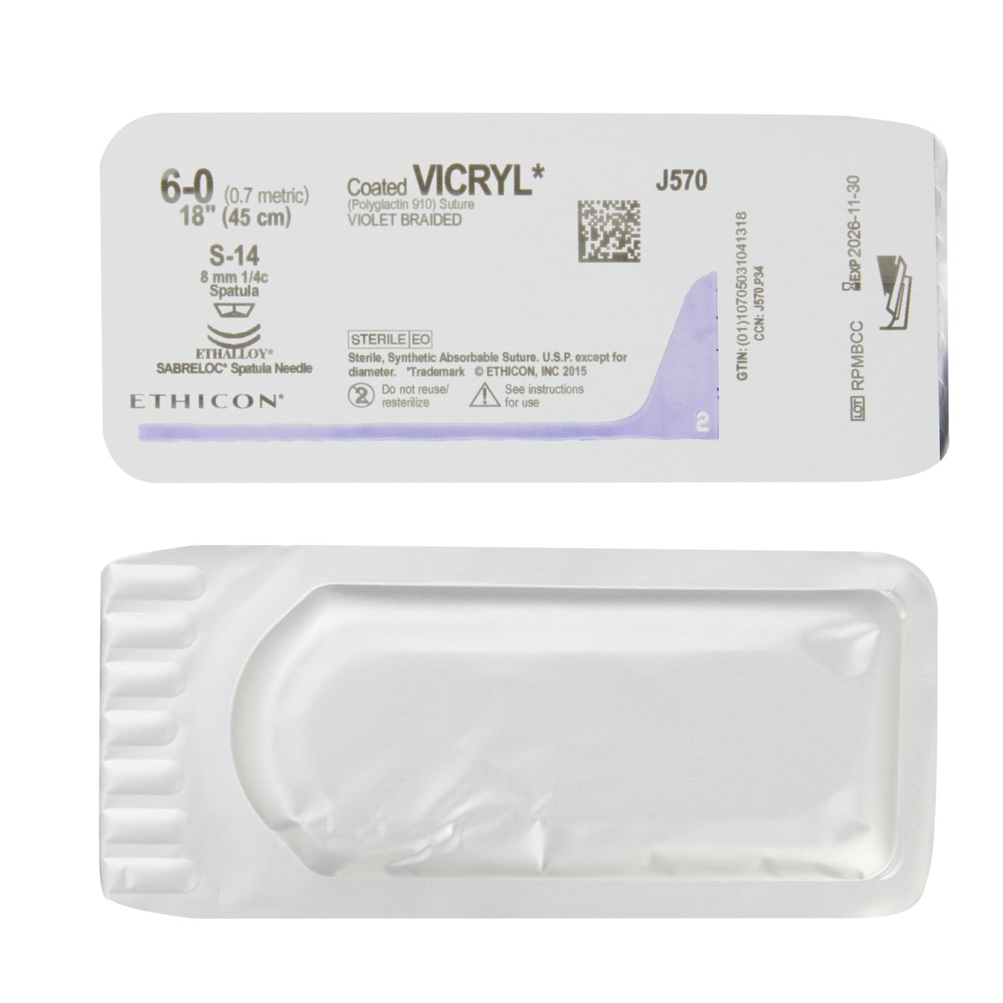 Coated Vicryl™ Suture with Needle