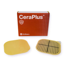 Ostomy Barrier CeraPlus™ Trim to Fit, Extended Wear Hydrocolloid Up to 3-1/2 Inch Opening 4 X 4 Inch