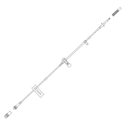 IV Pump Set Curlin® Pump Without Ports 20 Drops / mL Drip Rate Without Filter 90 Inch Tubing Solution