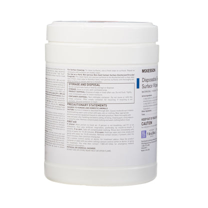 McKesson Germicidal Extra Large Surface Disinfectant Wipes, Canister