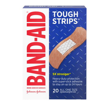 Johnson & Johnson 111713100 Band-Aid Tough Strips Adhesive Strip, 1 x 3-1/4 Inch