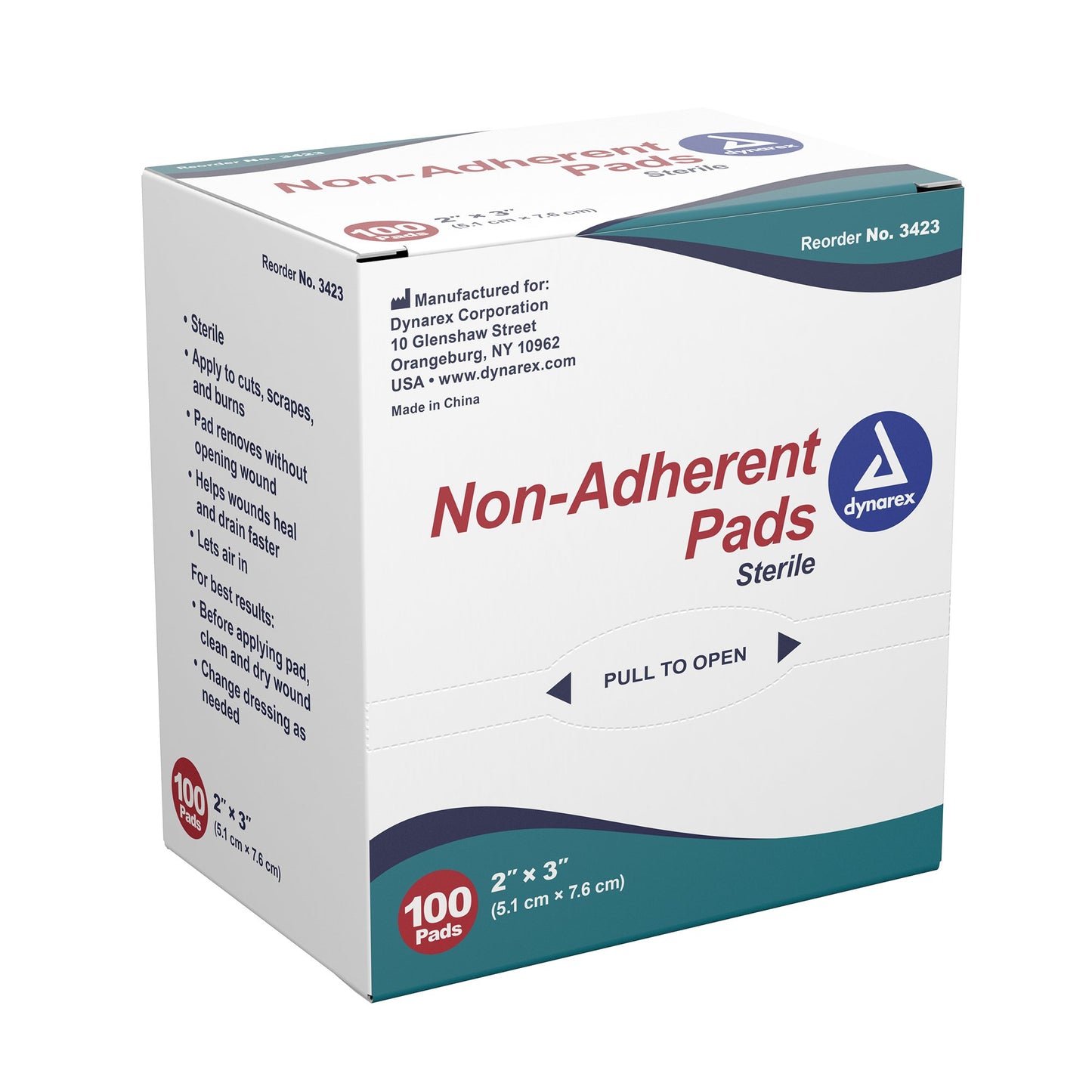 dynarex® Nonadherent Dressing, 2 x 3 Inch