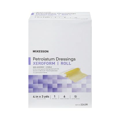 McKesson Xeroform Petrolatum Impregnated Dressing, 4 Inch x 3 Yard