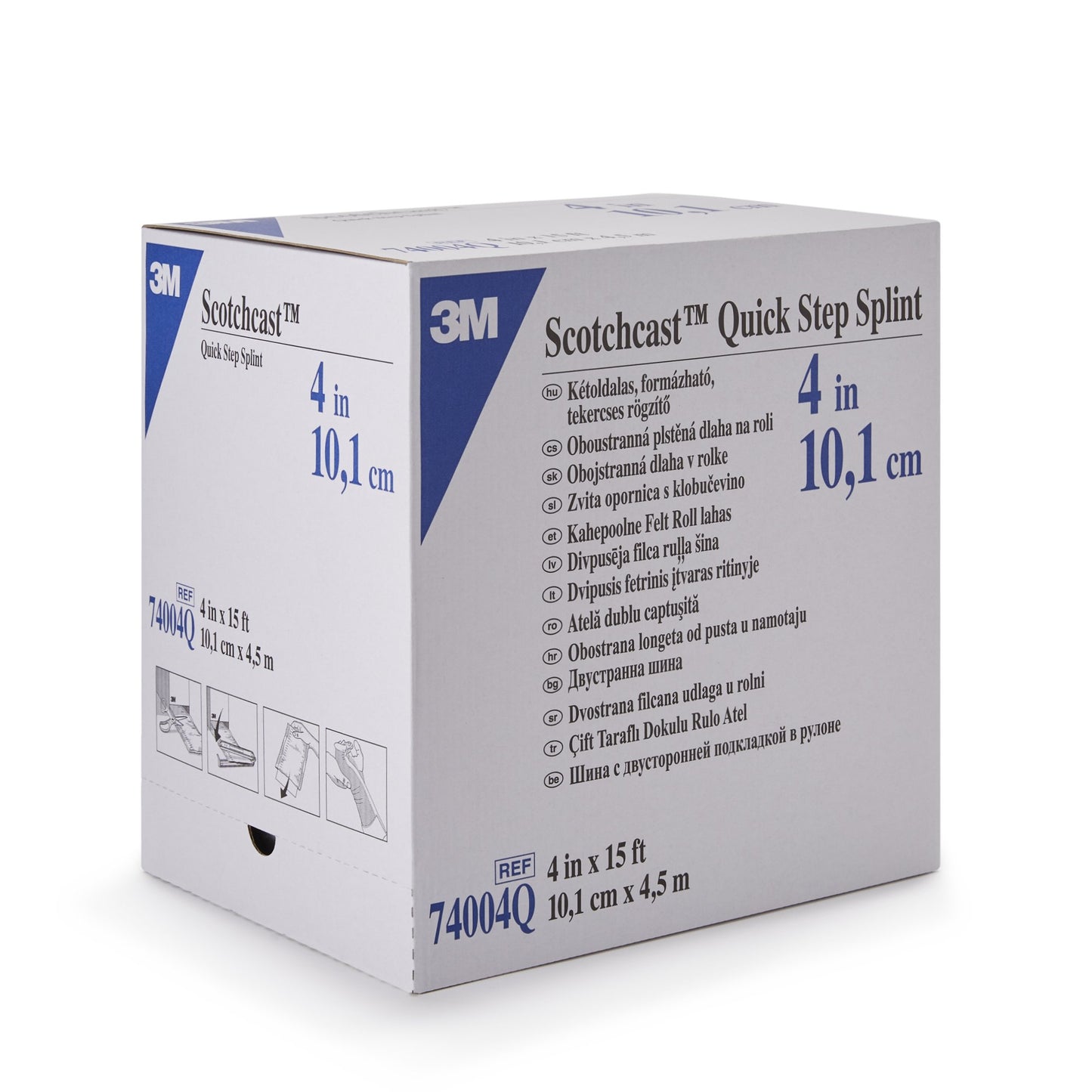 3M™ Scotchcast™ Quick Step Double Sided Felt Splint Roll, 4 Inch x 15 Foot