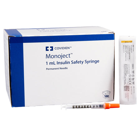 Cardinal 8881511110 Monoject Insulin Syringe 29G 1/2 In 1 mL