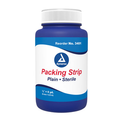 dynarex® Nonimpregnated Wound Packing Strip, ¼ Inch x 5 Yard