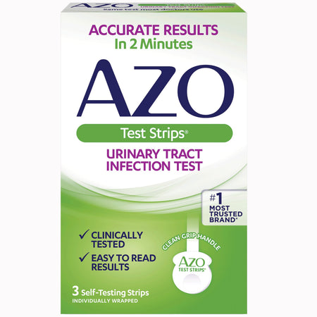 i-Health Inc 1268923 Urinalysis Test Kit AZO Strips Urinary Tract Infection Detection 3 Tests per