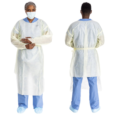 O&M Halyard Inc 48415 Protective Procedure Gown Halyard Basics 2X-Large Yellow NonSterile AAMI Level 2