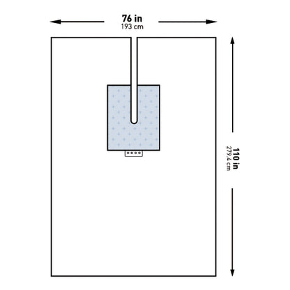 McKesson Sterile U-Drape with Split, 76 x 110 Inch