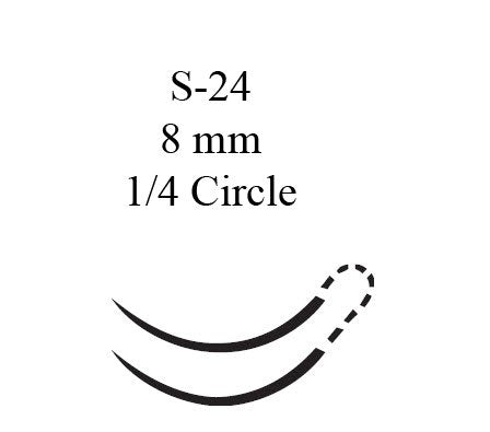 Ethicon J552G Coated Vicryl Polyglactin 910 Absorbable Suture with Needle, Spatula Braided