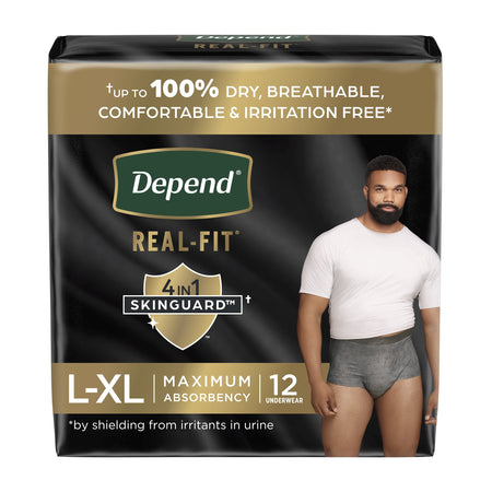 Kimberly-Clark 55427 Depend Real Fit Underwear for Men, Large/X-Large