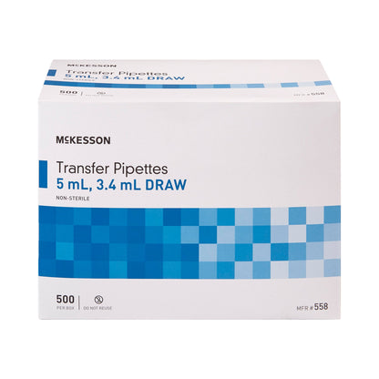 McKesson Transfer Pipette, 5 mL, 3.4 mL Draw Volume