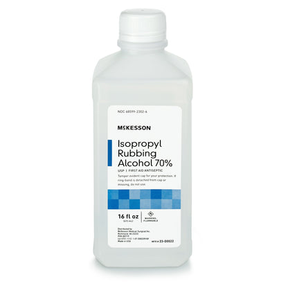 McKesson 23-D0022 Isopropyl Alcohol Antiseptic, 16 oz. Bottle by McKesson Brand product image