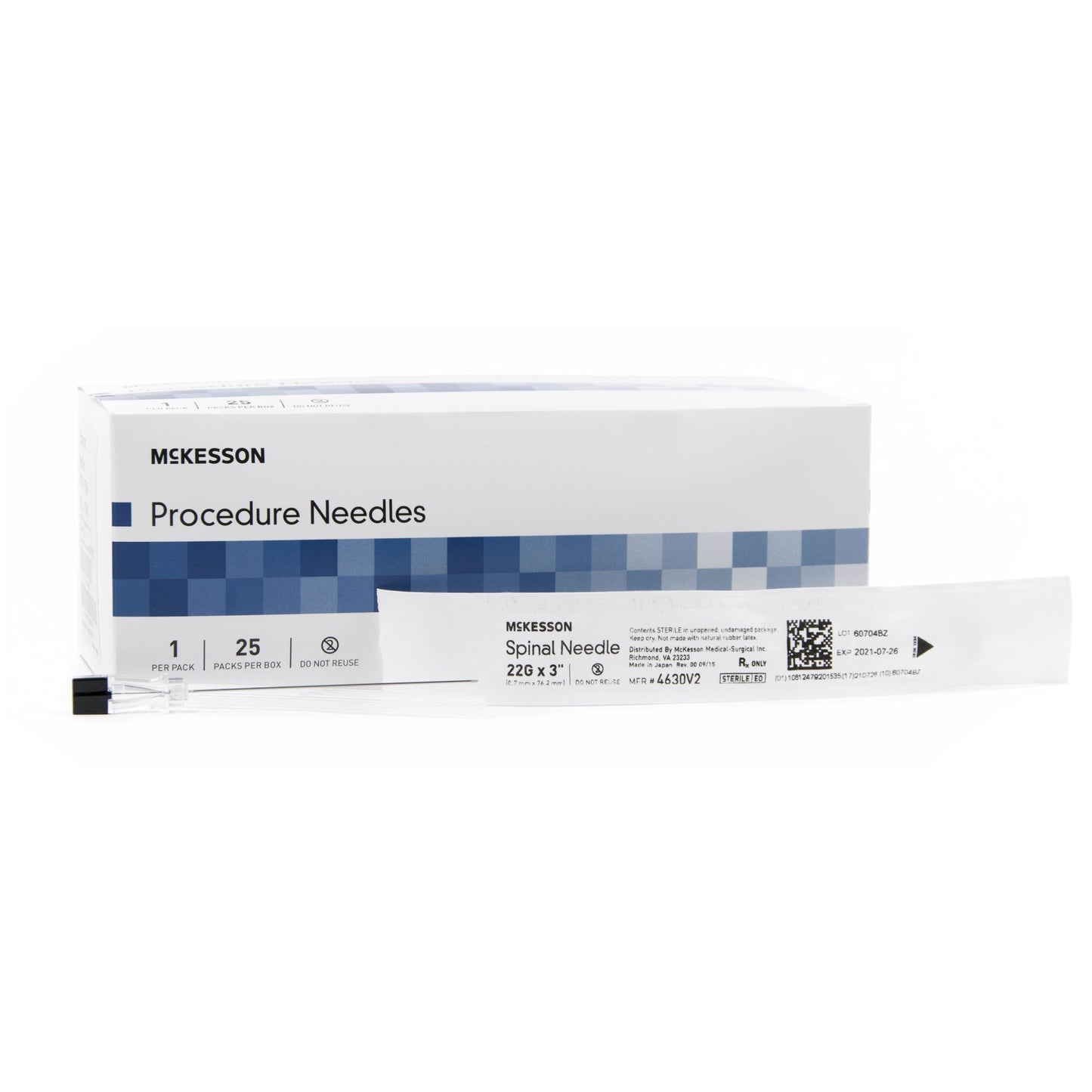 McKesson Spinal Needle, 22 Gauge, 3 Inch Length