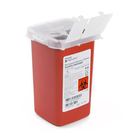 McKesson 65 Prevent Sharps Container, 1 Quart, 6-1/4 x 4-1/4 x 4-1/4 Inch