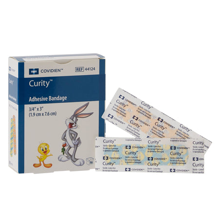 Cardinal 44124 Curity Assorted Looney Tunes Adhesive Strip, ¾ x 3 Inch