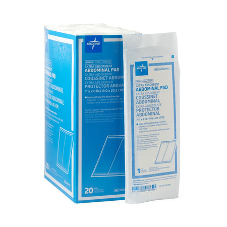 Medline NON21453 Sterile Abdominal Pad, 7-1/2 x 8 Inch