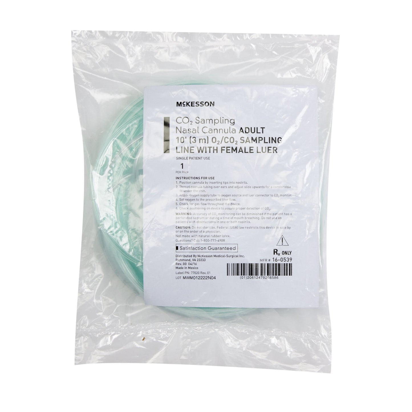McKesson ETCO2 Nasal Sampling Cannula with O2