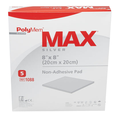 PolyMem® Max Silver Foam Dressing, 8 x 8 Inch
