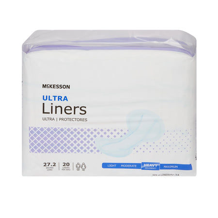 McKesson LINERHV-34 Ultra Incontinence Liner, One Size Fits Most, 27-1/5 Inch Length
