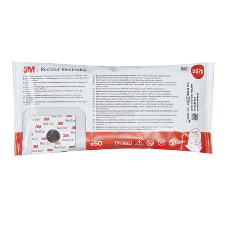 3M 2570-5 Red Dot EKG Snap Electrode