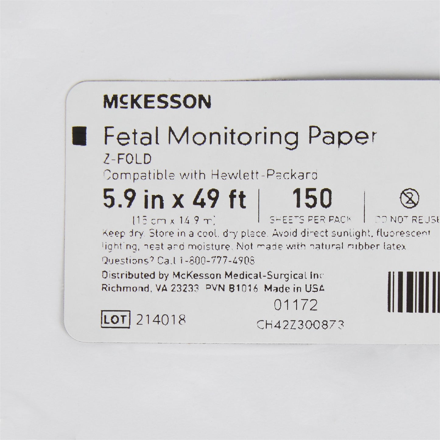 McKesson Fetal Monitoring Paper